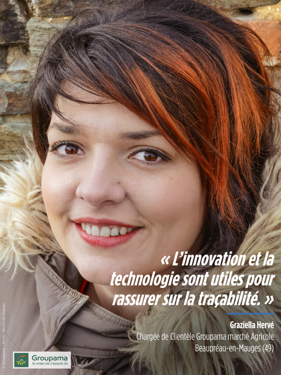 Graziella Hervé - Chargée de Clientèle Groupama marché Agricole en visite chez son sociétaire Hervé Ménard - Beaupréau-en-Mauges (49)