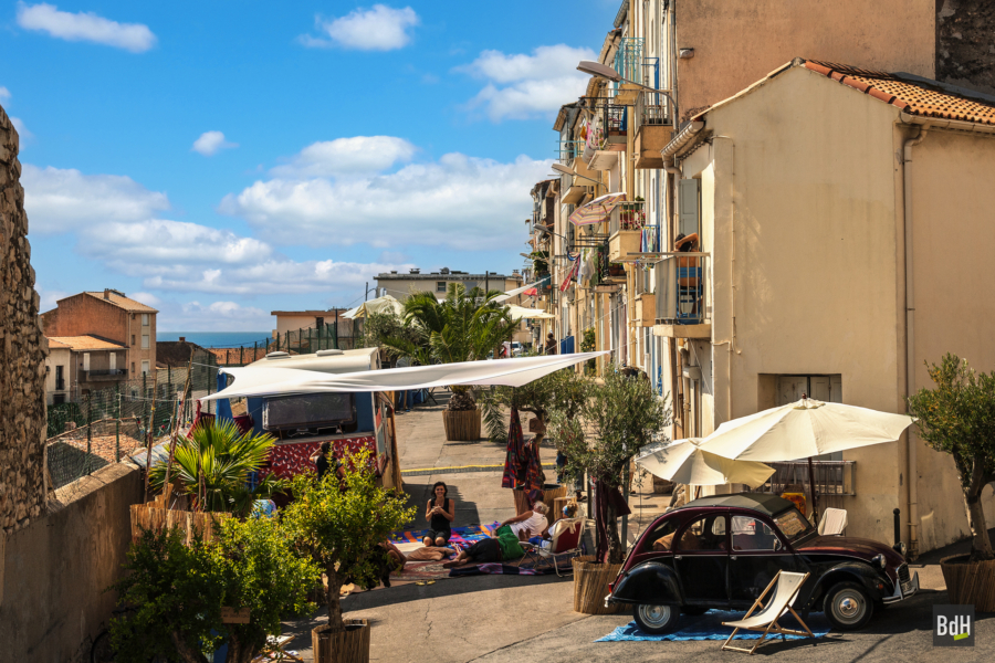 Animation culturelle dans le Quartier Haut de Sète, France