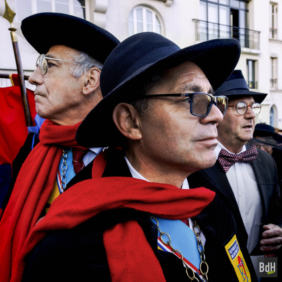 90ème anniversaire de 'La Fête des Vendanges de Montmartre' le 14 Octobre 2023. Membres du gouvernement de la République de Montmartre