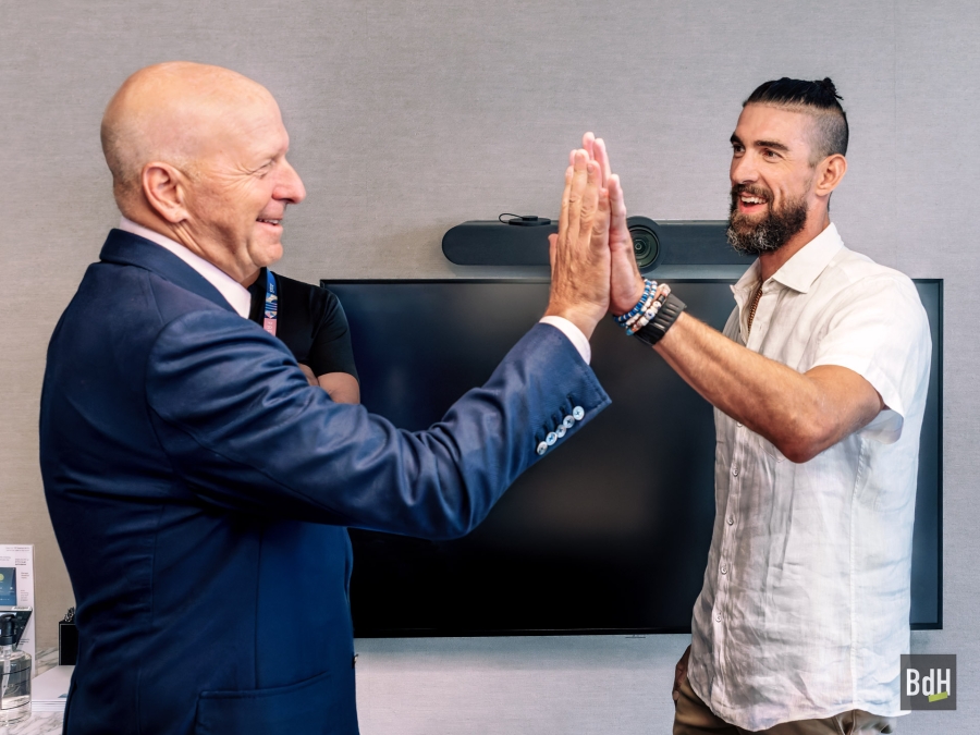 Goldman Sachs reception with guest Michael Phelps and Goldman Sachs Chairman &amp; CEO, David Solomon for Opening ceremony of Olympic Games Paris 2024